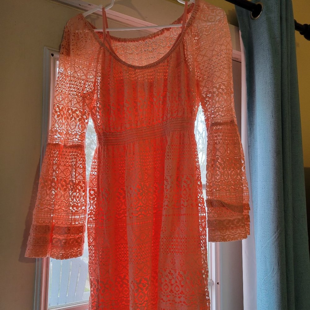 Lace and satin dress